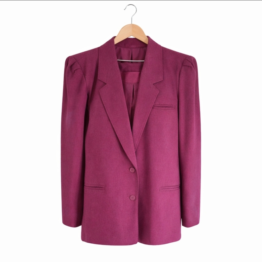 Career Guild Vintage Pink Wool Corporate Suit Set Plus Sz 18